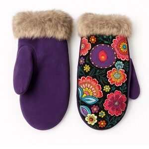 Gorgeous Handcrafted Indigenous Fur Mittens